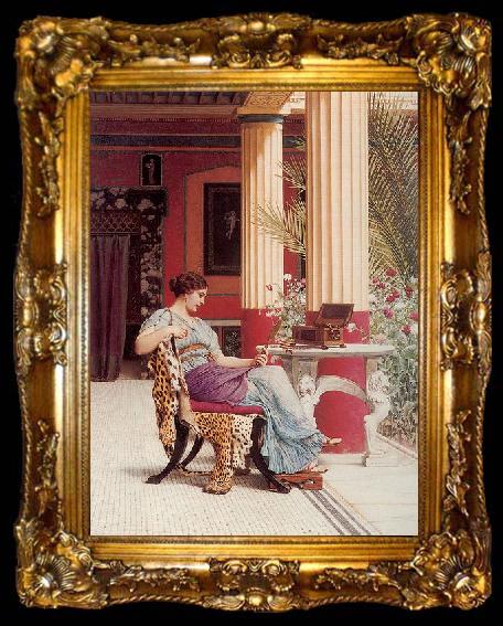 framed  John William Godward The Jewel Casket, ta009-2